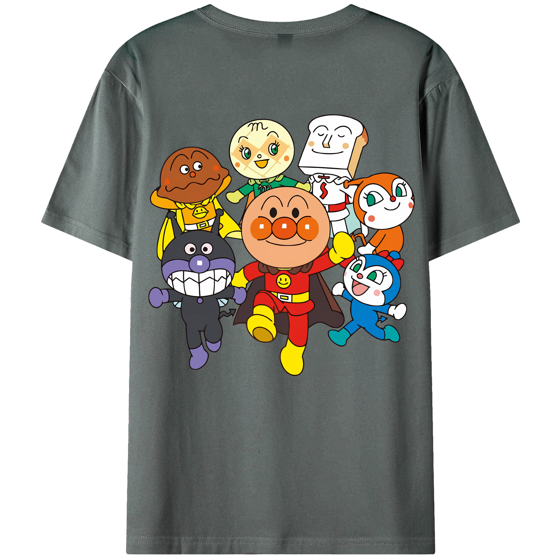 （画像用） アンパンマン Anpanman 綿100％ メンズ半袖Tシャツ（バックプリント） 通気性
